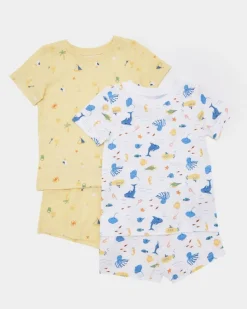 Fashion Dunnes Stores Short Pyjama Set - Pack Of 2 (6 Months-4 Years)