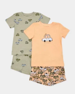 Fashion Dunnes Stores Short Pyjama Set - Pack Of 2 (6 Months-4 Years)