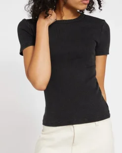 Best Dunnes Stores Short Sleeve Ribbed Crew Neck T-Shirt