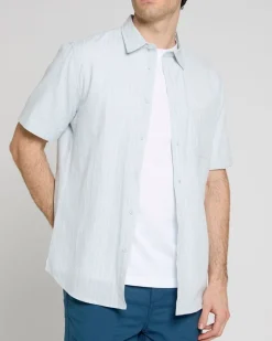 Best Dunnes Stores Short-Sleeve Linen Blend Stripe Shirt