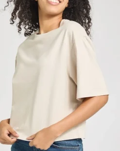 Discount Dunnes Stores Short-Sleeved Drop Shoulder Boxy T-Shirt