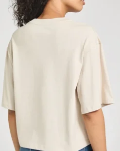 Discount Dunnes Stores Short-Sleeved Drop Shoulder Boxy T-Shirt