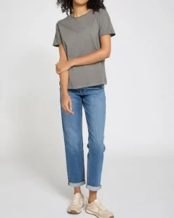 Fashion Dunnes Stores Short-Sleeved Garment Dye Raw Edge T-Shirt