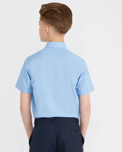 Fashion Dunnes Stores Short-Sleeved Non Iron Shirt - Pack of 3 - (4-16 Years)