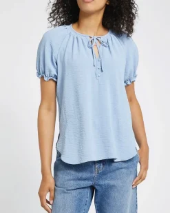 Best Dunnes Stores Short-Sleeved Tie Front Top