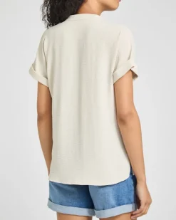 Hot Dunnes Stores Short-Sleeved V-Neck Woven Top