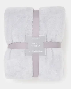 Discount Dunnes Stores Silver Fleece Throw