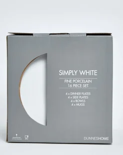 Outlet Dunnes Stores Simply White 16 Piece Dinner Set