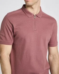 New Dunnes Stores Slim Fit Panel Popcorn Polo