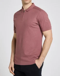 New Dunnes Stores Slim Fit Panel Popcorn Polo