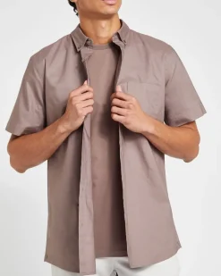 Clearance Dunnes Stores Slim Short Sleeve Oxford Shirt