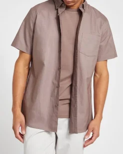 Clearance Dunnes Stores Slim Short Sleeve Oxford Shirt