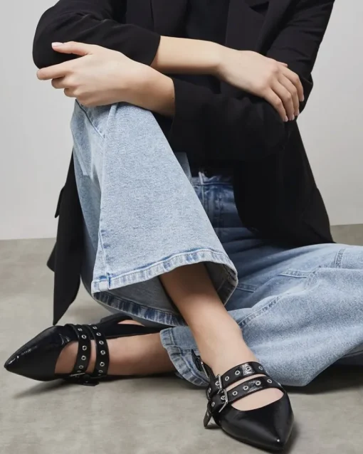 Fashion Dunnes Stores Slingback Buckle Eyelet Shoe