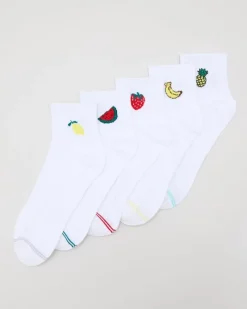 New Dunnes Stores Sports Liner With Fruit Design - Pack Of 5