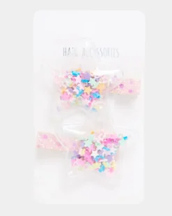 Outlet Dunnes Stores Star Glitter Clips - Pack Of 2