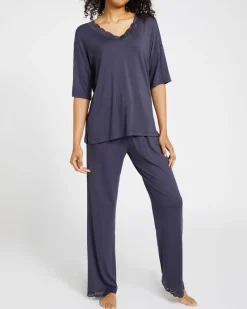 New Dunnes Stores Straight Leg Lace Pyjama Pants