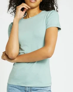 Outlet Dunnes Stores Stretch Crew Neck T-Shirt