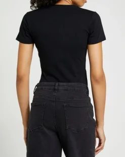 Outlet Dunnes Stores Stretch Crew Neck T-Shirt