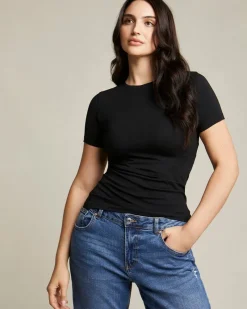 Online Dunnes Stores Stretch Crew Neck T-Shirt