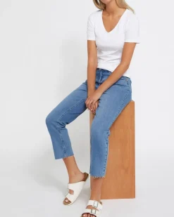 Fashion Dunnes Stores Stretch V-Neck T-Shirt