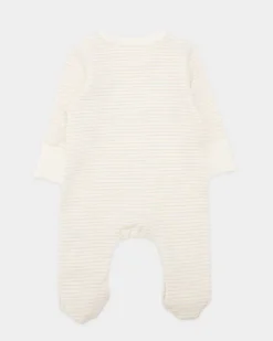 Online Dunnes Stores Stripe Bear Sleepsuit (Newborn-12 Months)