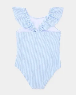 Hot Dunnes Stores Stripe Frill Swimsuit (3-14 Years)
