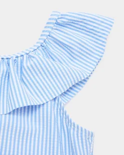 Hot Dunnes Stores Stripe Frill Swimsuit (3-14 Years)