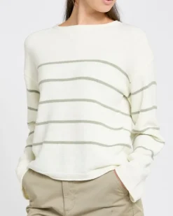 New Dunnes Stores Striped Relaxed Crew Neck Jumper
