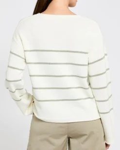 New Dunnes Stores Striped Relaxed Crew Neck Jumper