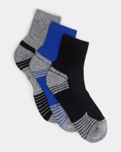 Discount Dunnes Stores Technical Sports Quarter Socks - Pack Of 3