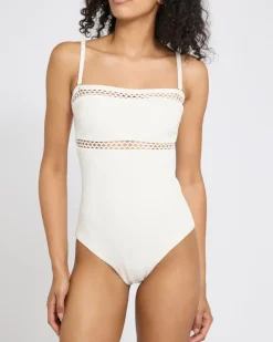 Outlet Dunnes Stores Textured Bandeau Swimsuit