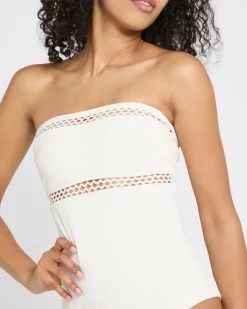 Outlet Dunnes Stores Textured Bandeau Swimsuit