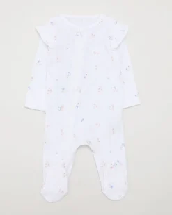 Discount Dunnes Stores Two-Way-Zip Frill Floral Sleepsuit (Newborn-12 Months)