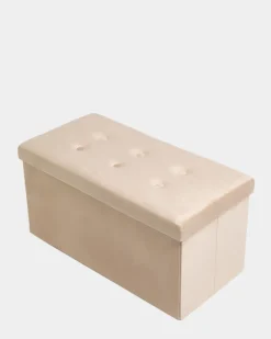 Clearance Dunnes Stores Velvet Ottoman With Storage and Lid