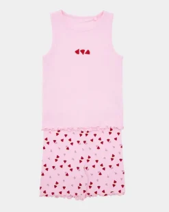 Fashion Dunnes Stores Watermelon Short Pyjama Vest (3-14 Years)