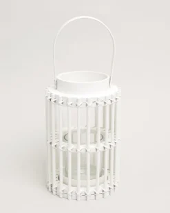 Online Dunnes Stores White Wooden Lantern