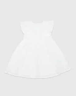 Hot Dunnes Stores White Woven Anglaise Dress (6 Months-5 Years)