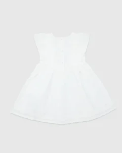 Hot Dunnes Stores White Woven Anglaise Dress (6 Months-5 Years)