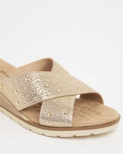 Clearance Dunnes Stores Wide-Fit Beaded Mule Sandal