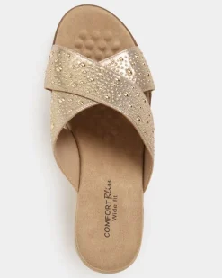 Clearance Dunnes Stores Wide-Fit Beaded Mule Sandal