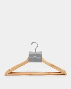 Sale Dunnes Stores Wooden Hangers - Pack Of 5