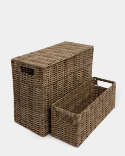 New Dunnes Stores Woven Storage Basket With Handles